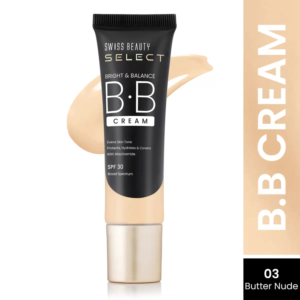 Swiss Beauty Select Bright & Balance Bb Cream With Niacinamide 3 Butter Nude3