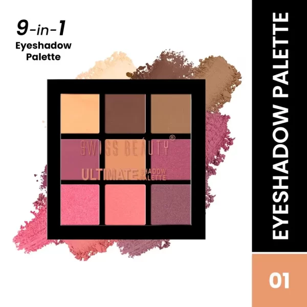 Swiss Beauty Ultimate 9 Pigmented Colors Eyeshadow Palette Shade 011