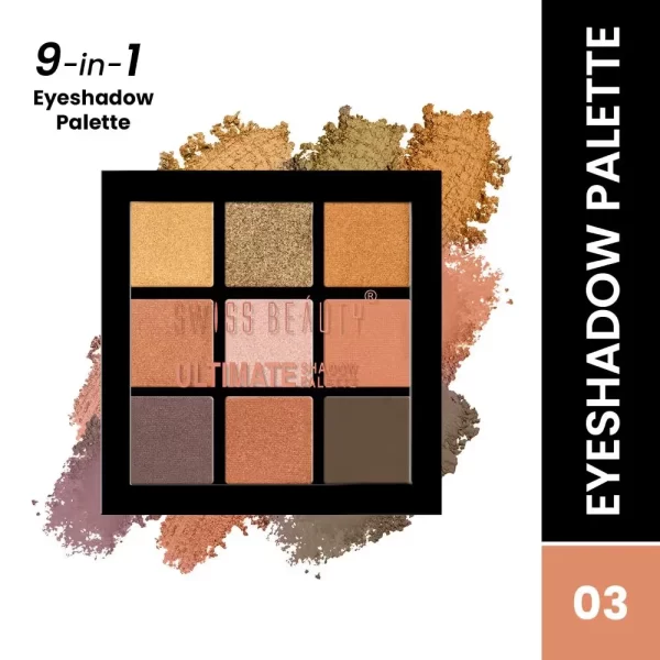 Swiss Beauty Ultimate 9 Pigmented Colors Eyeshadow Palette Shade 033