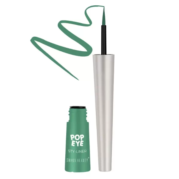 Swiss Beauty Waterproof Pop Eyeliner With Smudge Proof And Quick Drying Formula 03 Clover Green