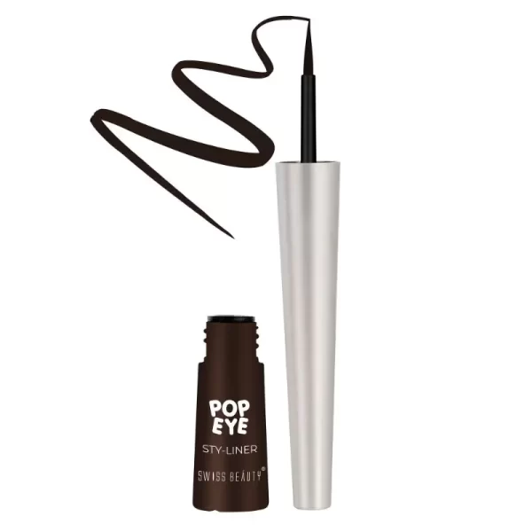 Swiss Beauty Waterproof Pop Eyeliner With Smudge Proof And Quick Drying Formula 06 Mud Brown