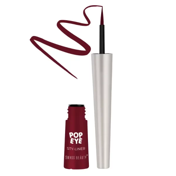 Swiss Beauty Waterproof Pop Eyeliner With Smudge Proof And Quick Drying Formula 08 Chilli Red