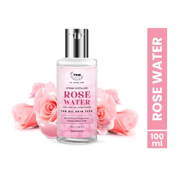 Tnw The Natural Wash Steam Distilled Rose Water Gulab Jal Face Toner 100% Natural And Makeup Remover