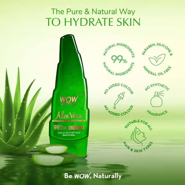 Wow Skin Science 99% Pure Aloe Vera Gel2