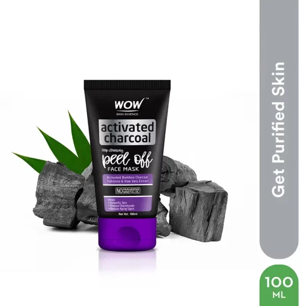 Wow Skin Science Activated Charcoal Peel Off Face Mask1