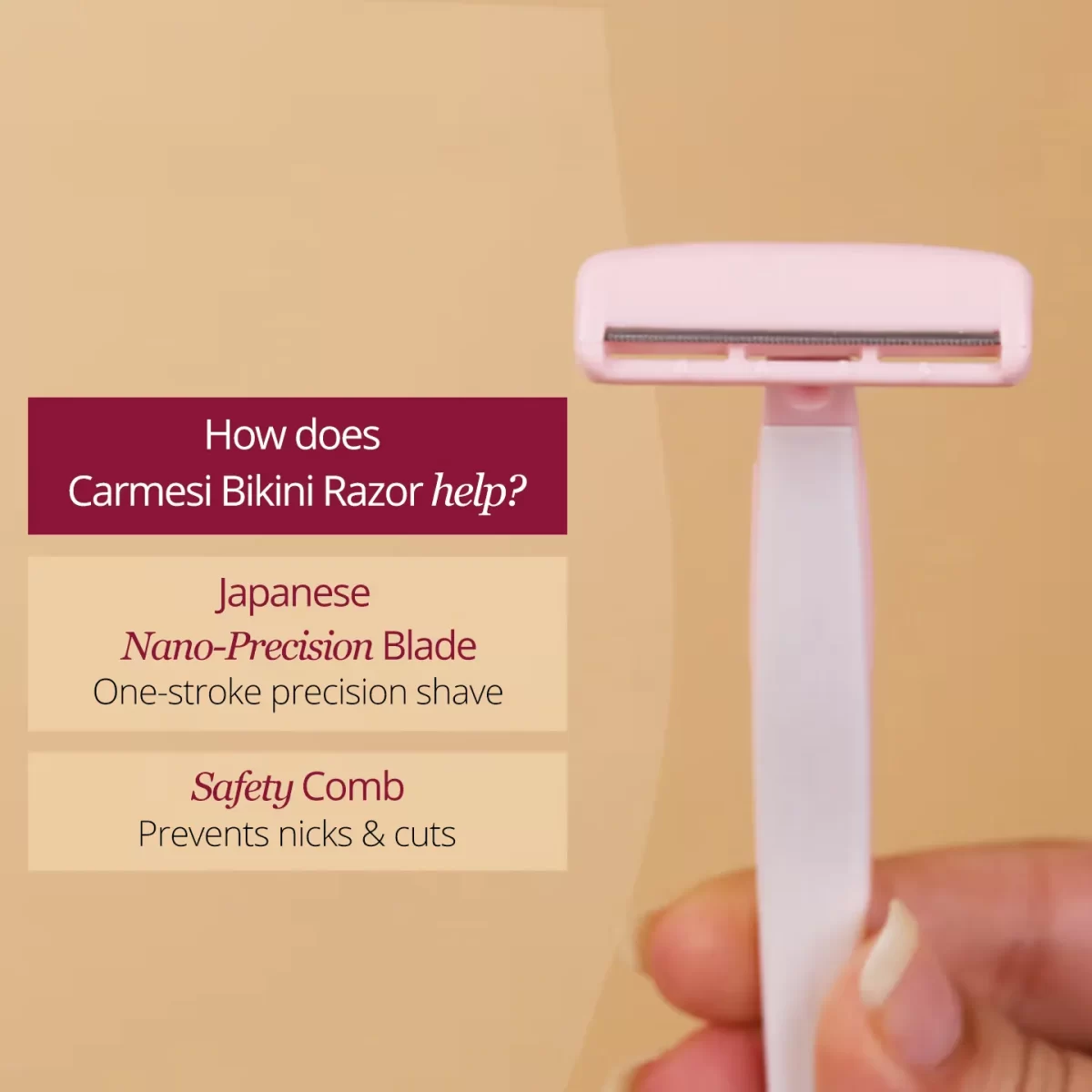 Carmesi Bikini Razor For Women For Irritation Free Shaving Of Bikini Line No Cuts Pack Of 13