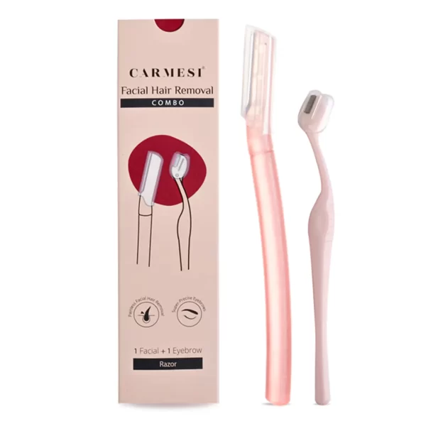 Carmesi Natural Face Hair Removal Combo Pack Of 1 Facial Razor & 1 Eyebrow Razor1