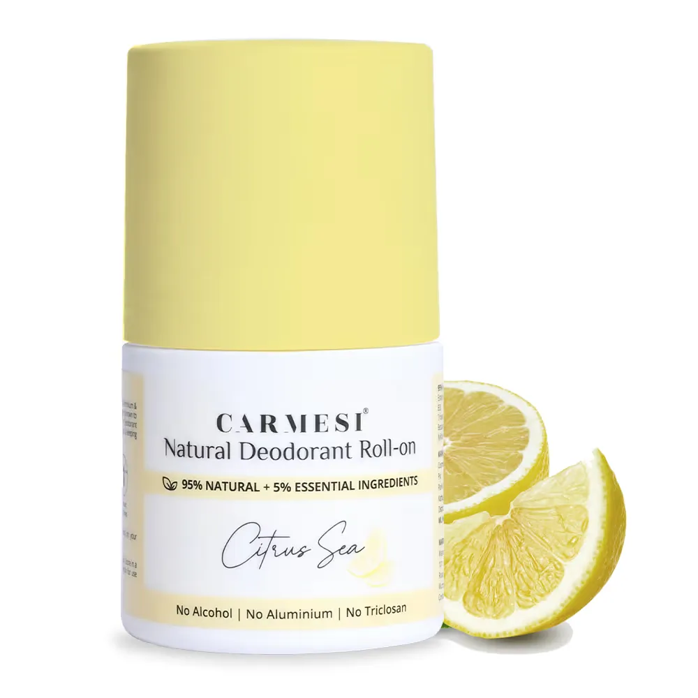 Carmesi Natural Underarms Roll On Deodorant For Women Citrus Sea, No Alcohol Or Aluminium1