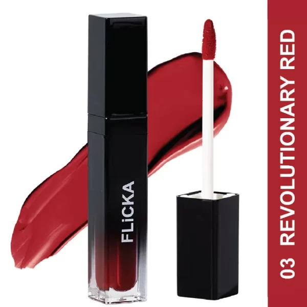 Flicka Set And Attack Liquid Matte Lipstick 03 Revolutionary Red