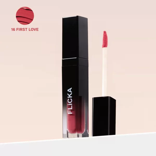 Flicka Set And Attack Liquid Matte Lipstick 16 First Love