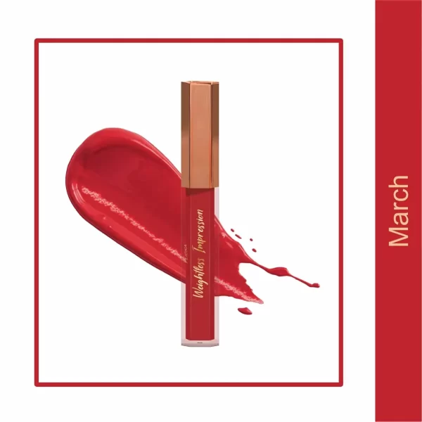 Flicka Weightless Impression Matte Finish Liquid Lipstick March3