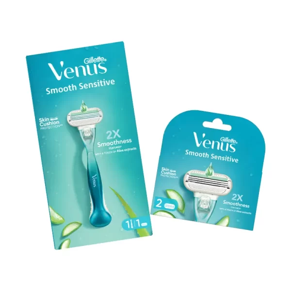 Gillette Venus Razor With Aloe Extract Combo Pack 1 Handle 3 Carts1