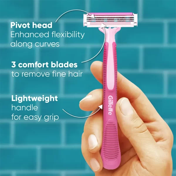 Gillette Venus Simply Venus Pink Hair Removal For Women 5 Razors (b4g1)3