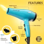 Ikonic Me Ultralight 2000 Hair Dryer Teal2