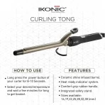 Ikonic Professional Curling Tong Black (ct25)5