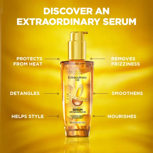 L'oreal Paris Extraordinary Oil Hair Serum, Anti Frizz Serum With Uv Protection1