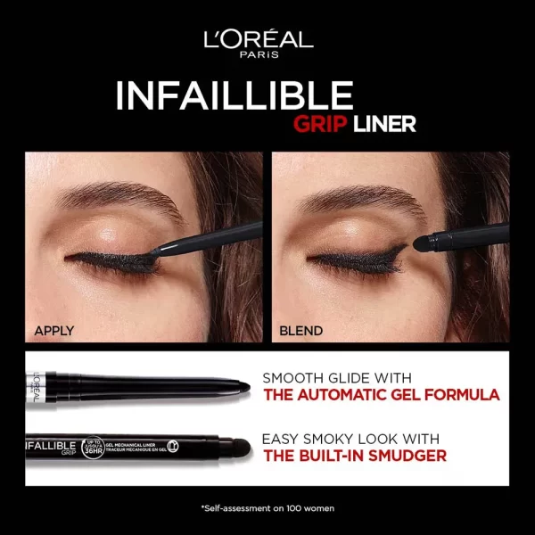 L'oreal Paris Infaillible Grip Upto 36h Gel Automatic Eye Liner 001 Intense Black2