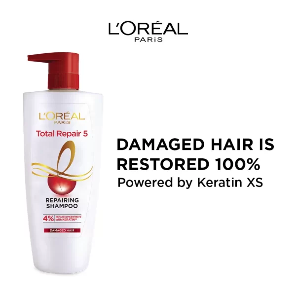 L'oreal Paris Total Repair 5 Repairing Shampoo With Keratin Xs For Damaged Hair1