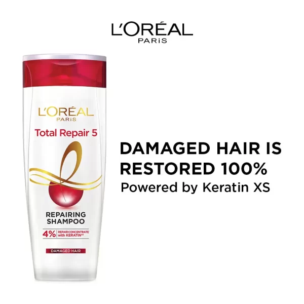 L'oreal Paris Total Repair 5 Repairing Shampoo With Keratin Xs For Damaged Hair2