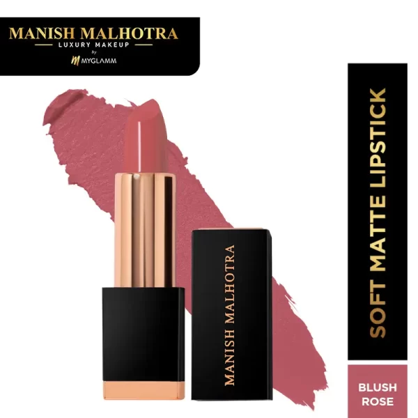 Manish Malhotra Soft Matte Lipstick Hydrating, Long Lasting, Creamy Matte Finish Blush Rose