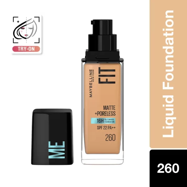 Maybelline New York Fit Me Matte+poreless Liquid Foundation 16h Oil Control 260