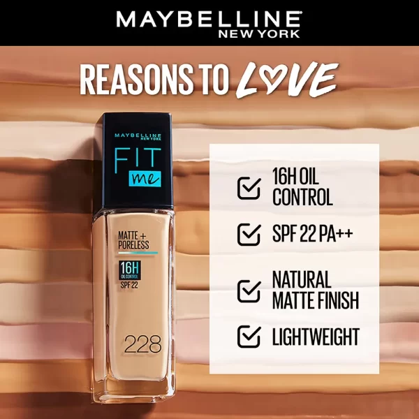 Maybelline New York Fit Me Matte+poreless Liquid Foundation 16h Oil Control 3391