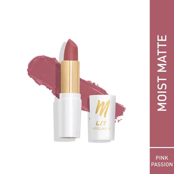 Myglamm Lit Moist Matte Lipstick Pink Passion