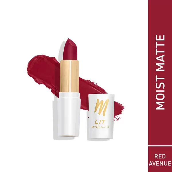 Myglamm Lit Moist Matte Lipstick Red Avenue