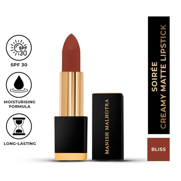 Myglamm Manish Malhotra Soiree Creamy Matte Lipstick 01 Bliss