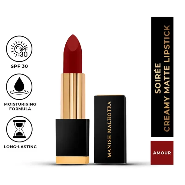 Myglamm Manish Malhotra Soiree Creamy Matte Lipstick 04 Amour