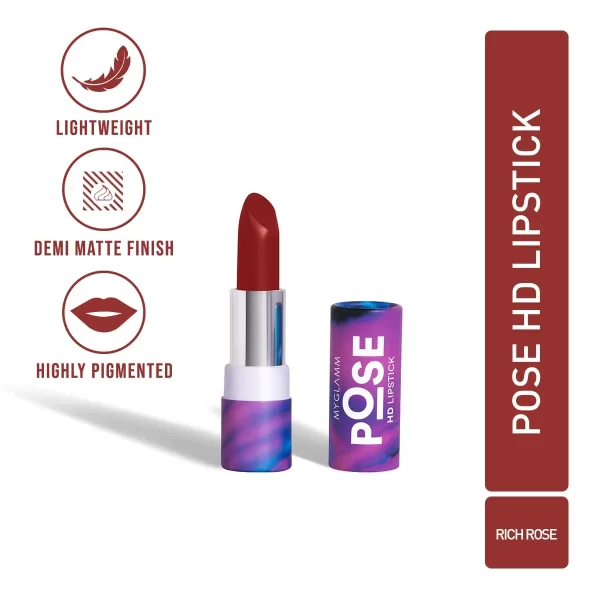 Myglamm Pose Hd Lipstick Rich Rose