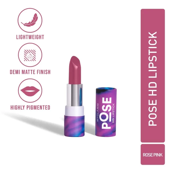 Myglamm Pose Hd Lipstick Rose Pink