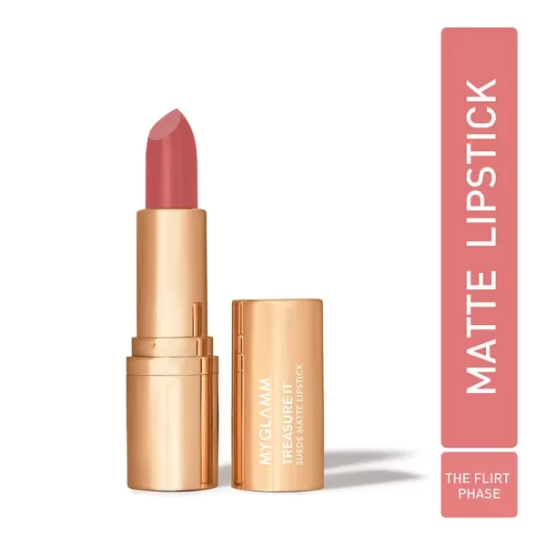 Myglamm Treasure It Seude Matte Lipstick Flirt Phase3