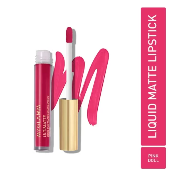 Myglamm Ultimatte Long Stay Matte Liquid Lipstick Pink Doll