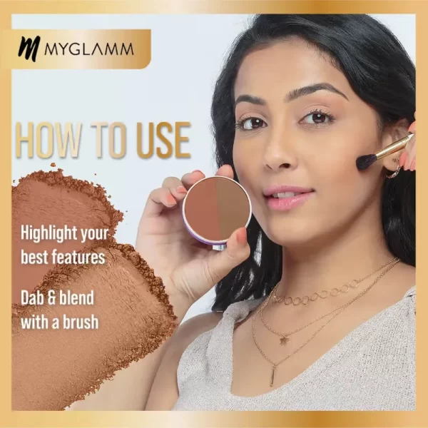 Myglamm Pose Hd Bronzer Duo Defining, Long Lasting & Matte Finish Cinnamon Teracotta2