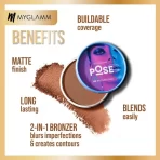 Myglamm Pose Hd Bronzer Duo Defining, Long Lasting & Matte Finish Cinnamon Teracotta3