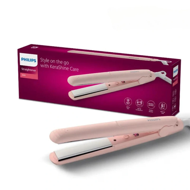 Philips Bhs28600 New Keratin Infused Ceramic Plates Travel Friendly Straightener1.