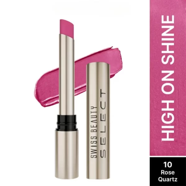 Swiss Beauty Select High On Shine Lipstick 10 Rose Quartz