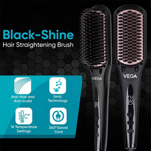 Vega Black Shine Hair Straightening Brush Vhsb 04 2