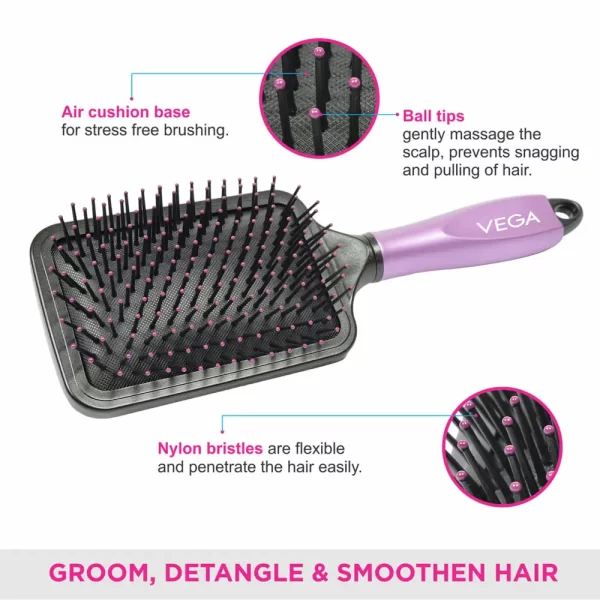 Vega E18 Pb Paddle Hair Brush2