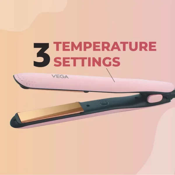 Vega Go Glam Hair Straightener With Titanium Plates & 3 Temperature Settings2