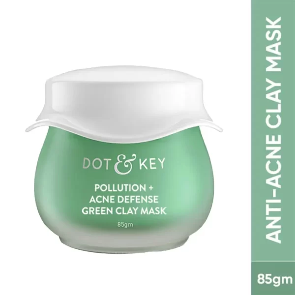 Dot & Key Anti Acne Salicylic Green Clay Face Mask For Dark Spots Redution & Balances Oil & Sebum