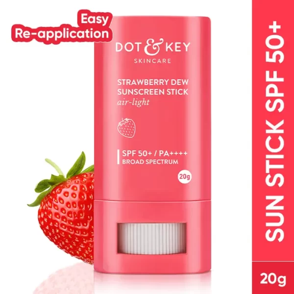 Dot & Key Strawberry On The Go Spf 50 Sunscreen Stick Pa+++ For Uvab Blocks