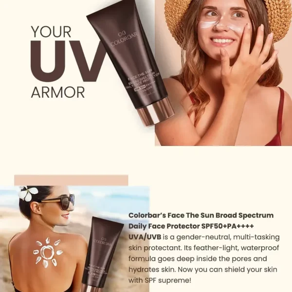 Colorbar face the sun broad spectrum daily face protector spf50+pa++++ uvauvb2