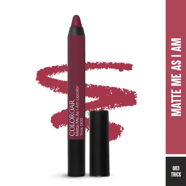 Colorbar matte me as i am lipcolor 003 trick