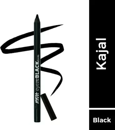 Nykaa eyem black kajal eyeliner with free sharpener black knight