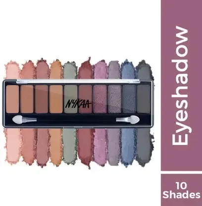 Nykaa eyes on me 10 in 1 eyeshadow palette tinsel twilight(12g) 12 g (tinsel twilight)
