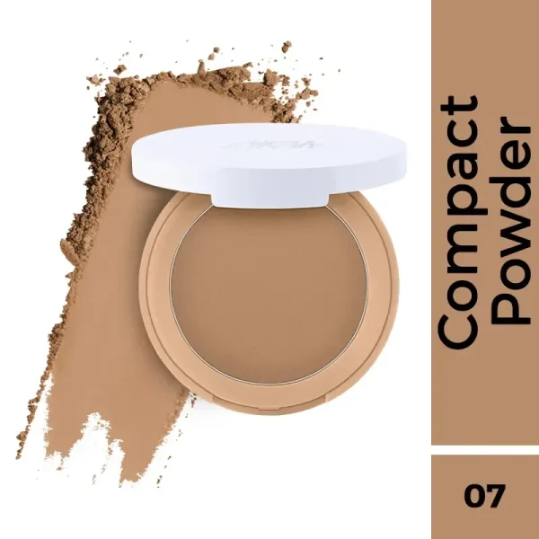 Nykaa all day matte 12hr oil control face compact powder with spf 15 pa ++ honey 07