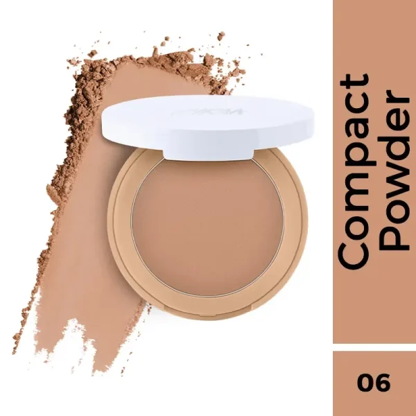 Nykaa all day matte 12hr oil control face compact powder with spf 15 pa ++ maple 06