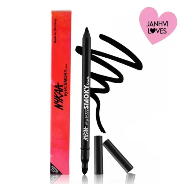 Nykaa cosmetics eyem smokey eye waterproof kajal pencil (black)